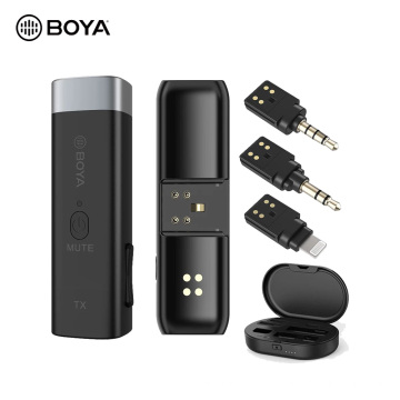 Boya By-WM3 профессиональный портативный 2,4 г беспроводной мини петличный микрофон с зажимом на микрофоне для интервью типа c 3,5 мм DSLR